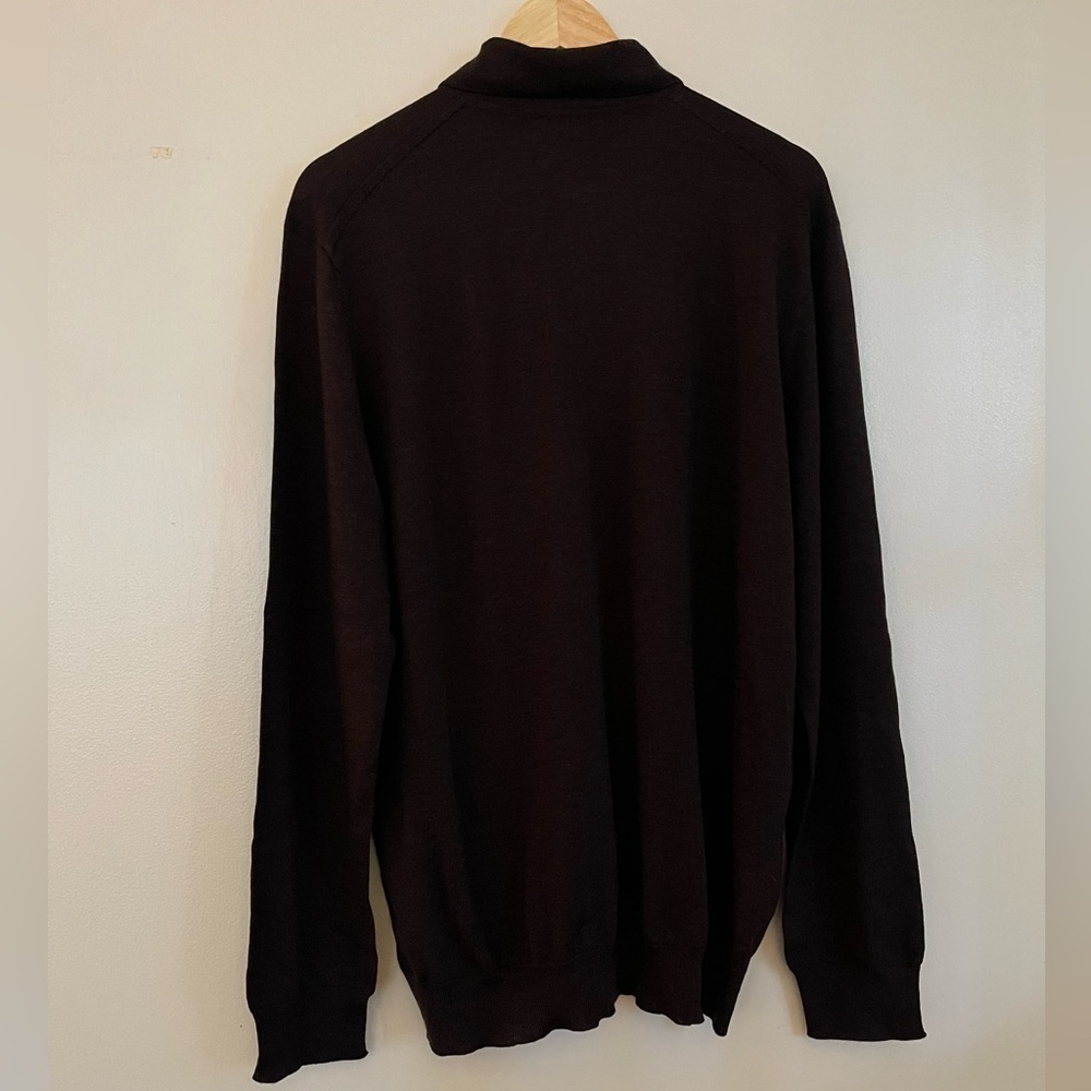 Johnstons of Elgin Wool Knit Polo Sweater XL Made in Scotland NWT - Picture 6 of 11